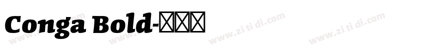 Conga Bold字体转换
